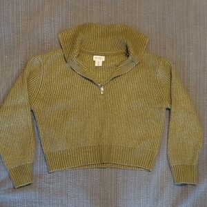 Free People Olive Cowl Neck Sweater